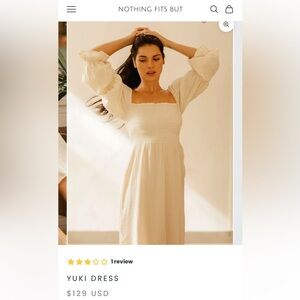 Nothing Fits But Yuki Eggshell Dress